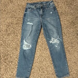 Old Navy Women's Distressed Blue Jeans
